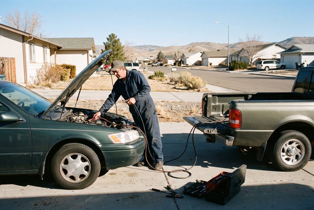 Jump starting a car